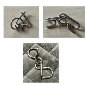 2/$20 | Unbranded | Lot of 3 Metal Puzzle Brainteasers